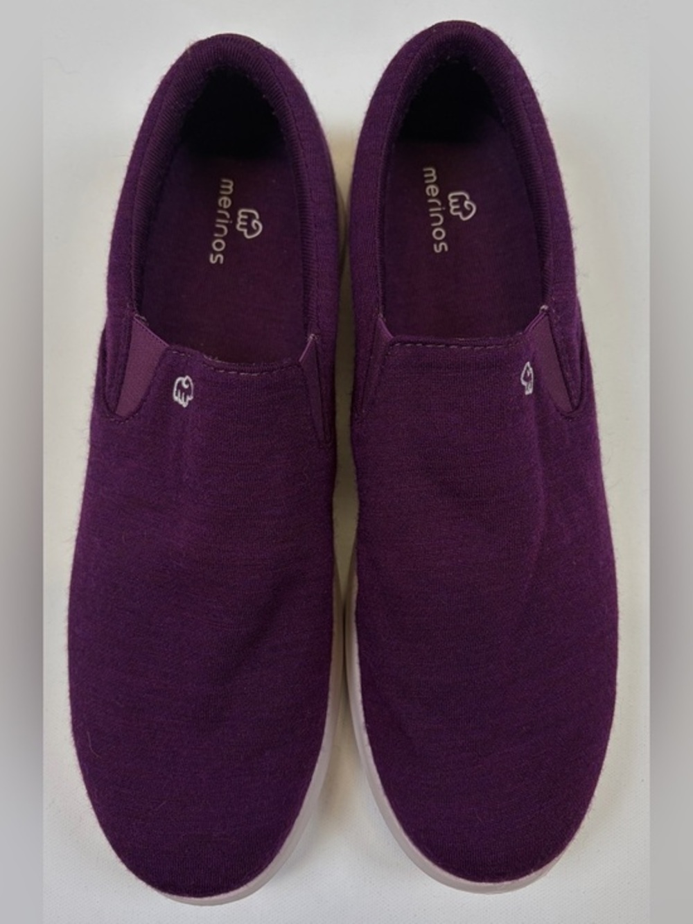 MERINOS WOMENS 11W DEEP PURPLE MERINO WOOL SLIP ON COMFORT SHOE